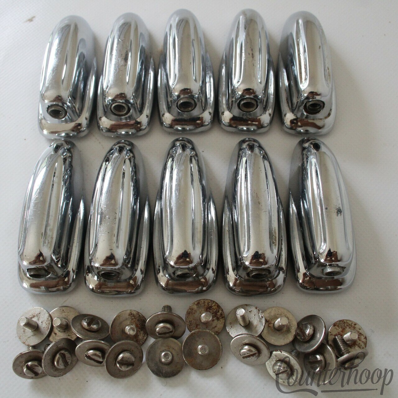 Slingerland 10x Sound Radio King Lugs Bass Drum Chrome Vintage 50s Nickel Screws — main photograph