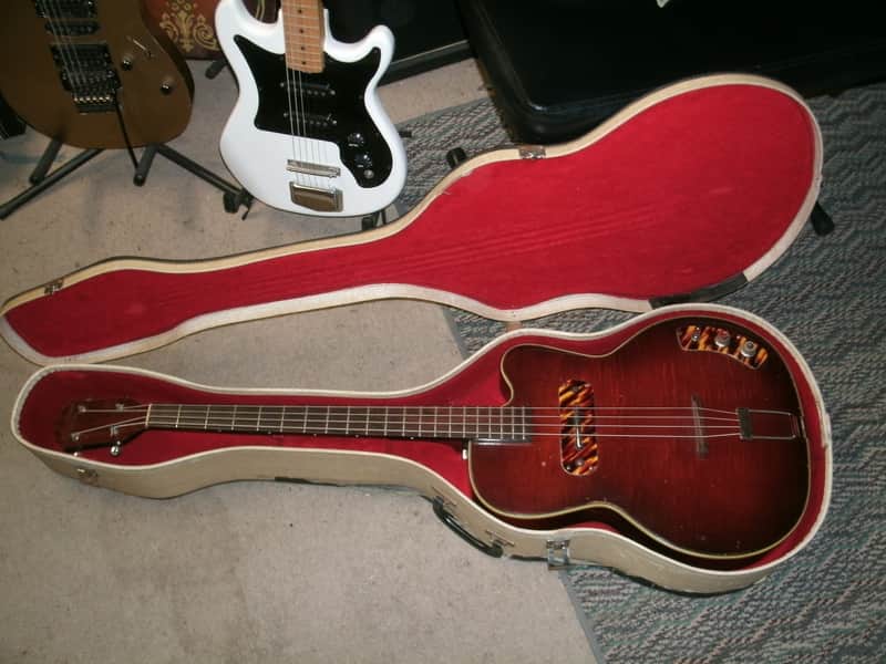 1950s-Kay-K162-Howlin-Wolf-Jimmy-Reed-electric-bass-with-case  1950s-Kay-K image 1