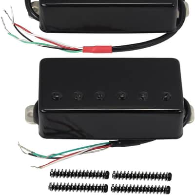 Humbucker Pickup Ceramic Guitar Neck + Bridge Pickup Set Black Fit LP Style Electric Guitar image 1