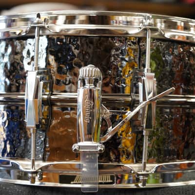 Ludwig USA LB417K Hammered Black Beauty Seamless Brass Shell 6.5x14" Snare Drum image 6