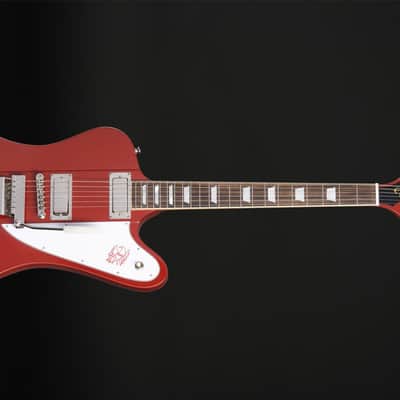 Epiphone Inspired by Gibson Custom 1963 Firebird V with Maestro Vibrola in Ember Red with Case image 2