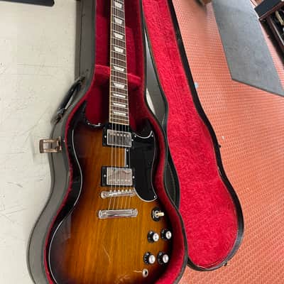 Gibson EB-O chipboard bass case - Clack/red interior image 8