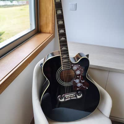 Epiphone EJ-200SCE Black - "King of Flat-tops" (Player's Grade) image 1