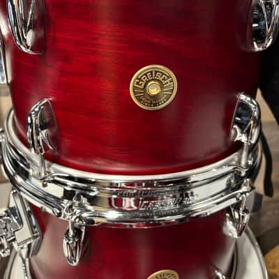 Gretsch Broadkaster 12/13/16/18/24 Drum Kit - Satin Cherry Red image 5