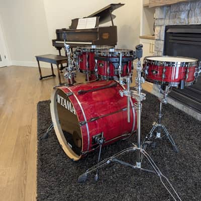 Tama Superstar Hyperdrive 40th Anniversary Limited Oak Edition - Red lacquer image 4
