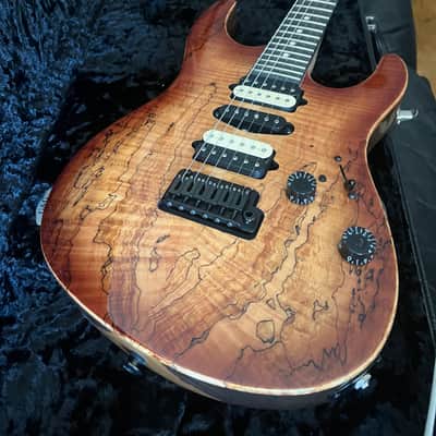 Suhr Modern Spalt Maple Brown Burst: Black Limba Body image 18