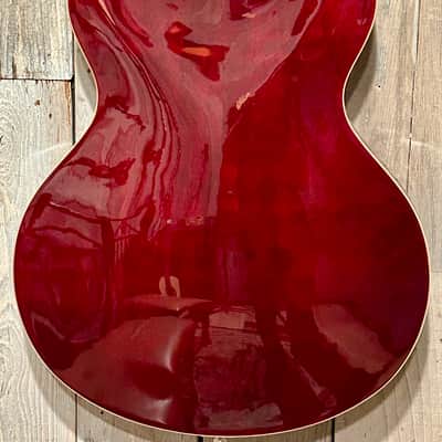 D'Angelico Premier DC Semi-Hollow Double Cutaway with Stairstep Tailpiece Trans Wine, Pro Setup Very Nice ! image 11