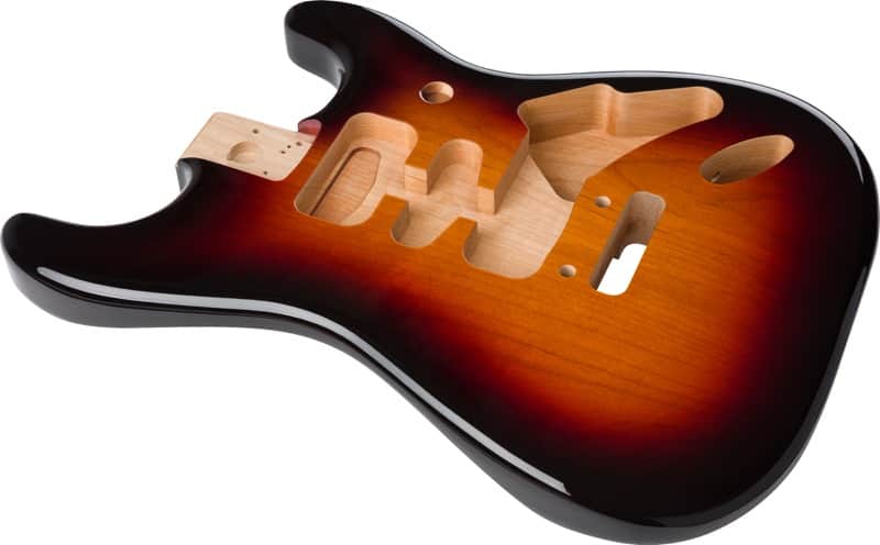 Genuine Fender Deluxe Series Stratocaster HSH Body Modern Bridge 3-TONE SUNBURST image 1