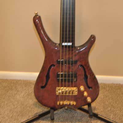 Warwick One Of A Kind Infinity V Custom Shop Fretless Bass Guitar - AAAA Birdseye image 1