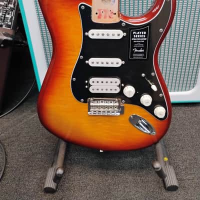 Fender Player Stratocaster HSS loaded pickguard body/Flame Top tobacco burst image 3