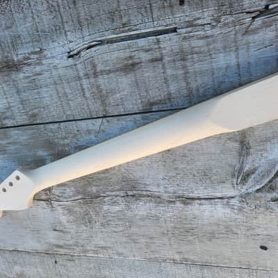 21 fret classic ST Guitar Neck Replacement, Steel Frets, bone nut image 8