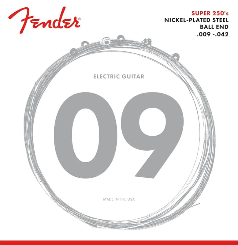 Genuine Fender Super 250L Nickel Plated Steel Strings 9-42 073-0250-403 image 1