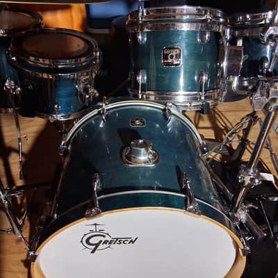 Gretsch Catalina Birch 7x8/ 8x10 / 9x12 / 14x14 / 18x22 / 5.5x14" 6pc Drum Kit 2004 - 2006 - Caribbean Blue Shell Pack image 13