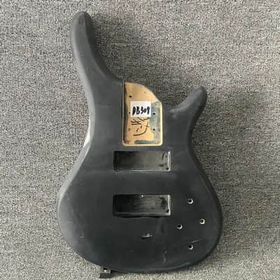 Black 5 String Electric Bass Basswood Body image 1