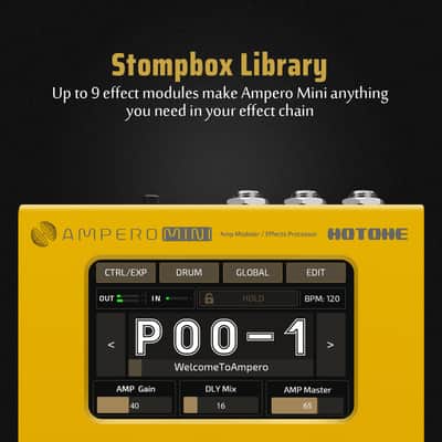 Hotone Ampero Mini MP-50 Guitar Bass Amp Modeling IR Cabinets Simulation Multi Language Multi-Effects with Expression Pedal Stereo OTG USB Audio Interface(U.S. domestic inventory) image 4
