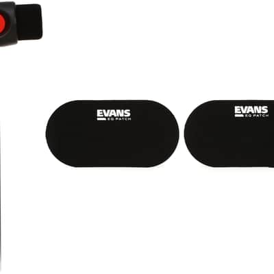 Tama Power-Strike Cobra Beater  Bundle with Evans PB2 Double Bass Drum Patch (pair) - Black Nylon