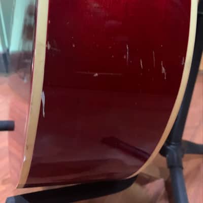 2008 Jay Turser JTAC-43 transparent red acoustic image 17