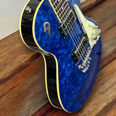 Duesenberg 49er Solid-body, Mahogany (2008) - Blue Pearl image 9