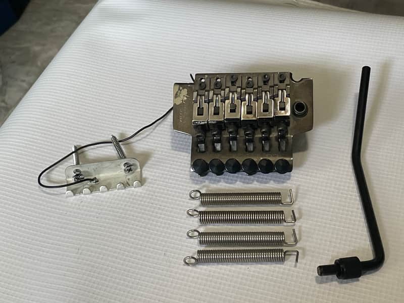1990's Korean Ibanez RG Series LO-TRS II Cosmo Black Floyd Rose Tremolo Bridge Vibrato & Arm image 1