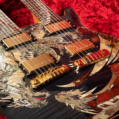 PRS Paul Reed Smith 20th Anniversary Double Neck Dragon 2005 Whale Blue image 11