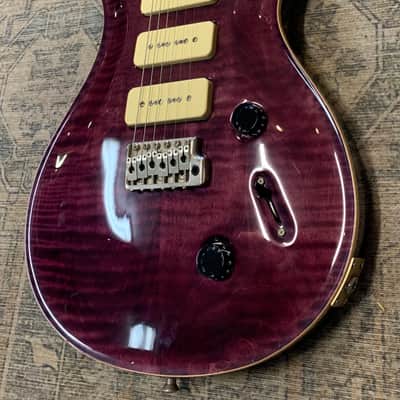 PRS Custom 22 Soapbar 1999 - Translucent purple flame image 4