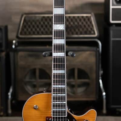Gretsch G6134TFM-NH Nigel Hendroff Signature Penguin Electric Guitar - Amber Flame with Hardshell Case - Used image 4