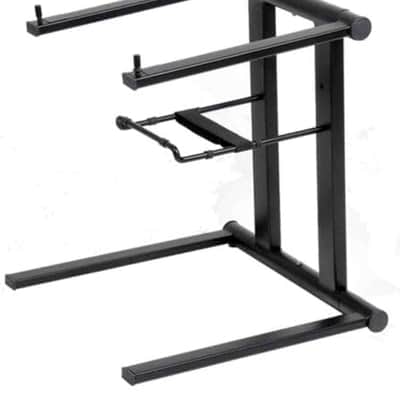 ProX T-LPS600 Foldable and Portable DJ Laptop Stand with Adjustable Shelf, Black image 3