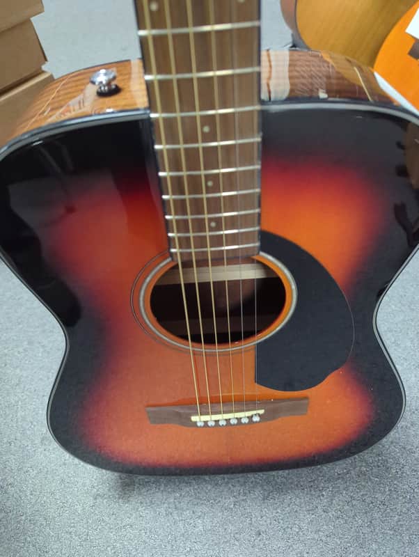 Fender CC60S Concert Acoustic Guitar - Red burst image 1
