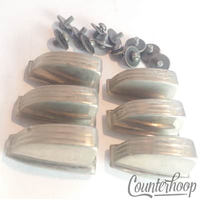 *Ludwig 6x Tom/Snare Drum Small Super Classic Lugs Nickel 1 1/4" Vintage 40s-50s - Excellent / 6.95/24.95 image 2