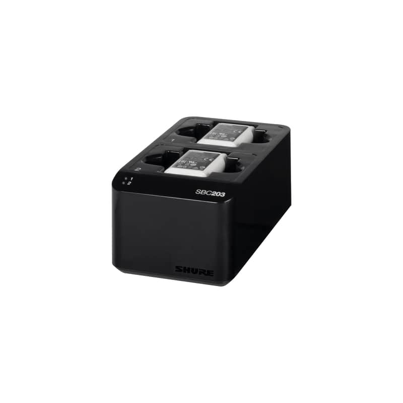Shure SBC203 Dual Docking Charger for SLXD Series Transmitters & Batteries image 1