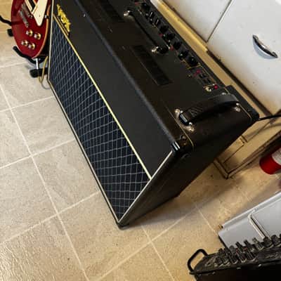 Vox AD120VT 2001 with rare VC‑12 foot controller - Blue Series (blue diamond grill) on black/gold image 2