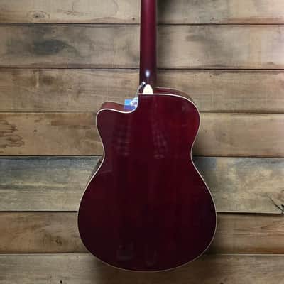 Yamaha FSC-TA TransAcoustic Concert Cutaway Acoustic - Ruby Red image 18
