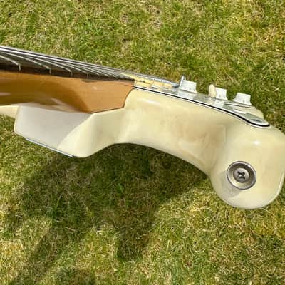 ‘85 Fender MIJ Strat Jimi Hendrix Lefty To Righty Conversion Olympic White Rosewood image 13