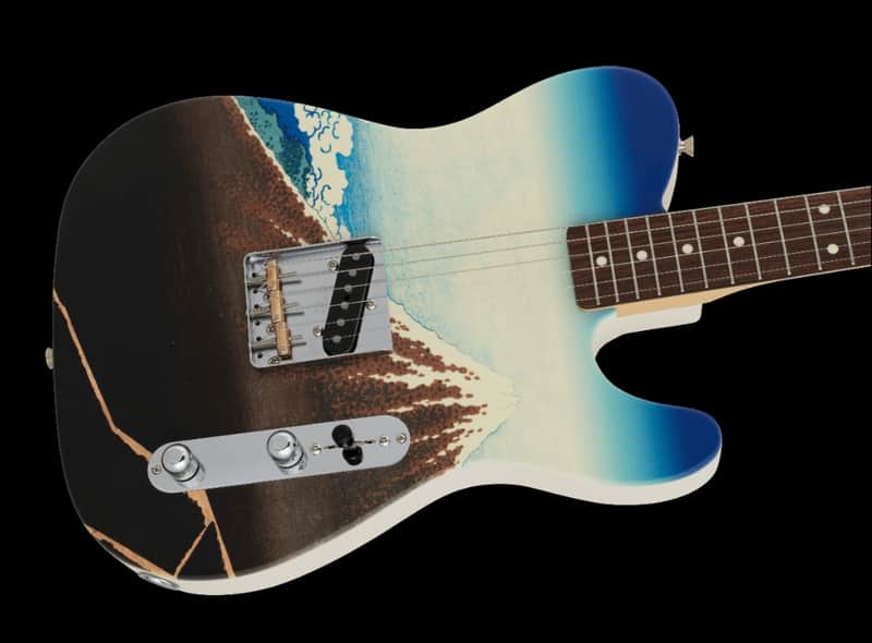 Fender Made in Japan Art Canvas Esquire Hokusai 2024 - Mount Fuji