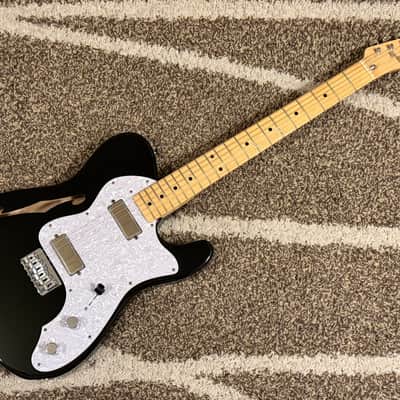 SUPER RARE! 2010-2012 Fender Japan TL72/DP/MB Thinline Dimarzio Mini Humbucker Pickups FSR Black MIJ image 2
