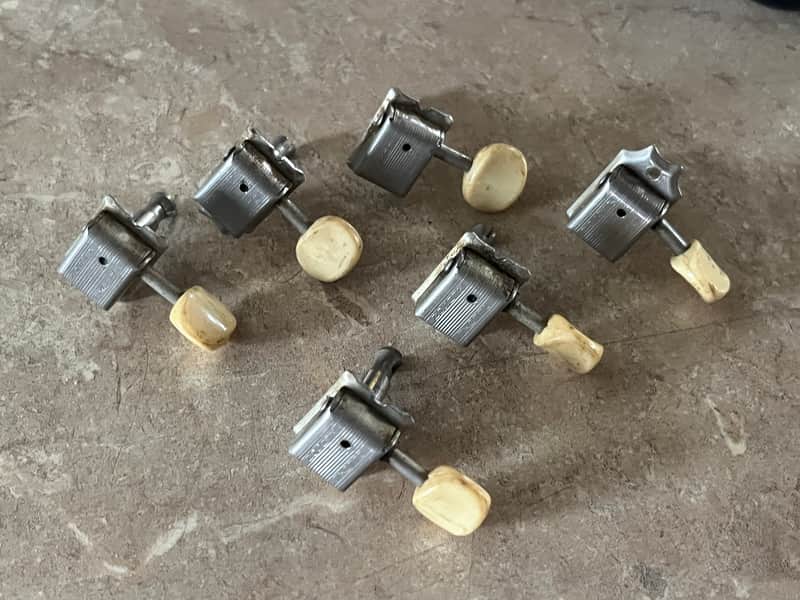 1964 1965 1966 set Fender Musicmaster Duo Sonic Mustang guitar tuners tuning pegs image 1
