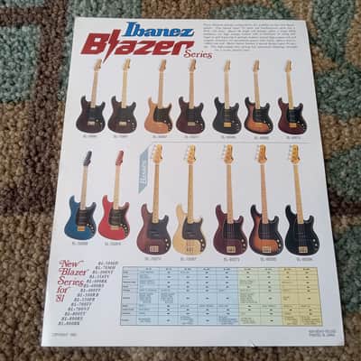 Vintage 1980 Ibanez Blazer Series Guitar, Bass Flyer! Rare, Original Case Candy! image 2