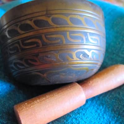 Japanese Rin Singing Bowl Cup Chime Bell with Striker - Vintage image 1