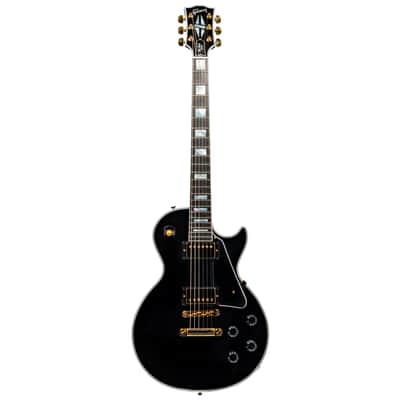 Gibson Custom Shop Modern Les Paul Custom Long Scale Electric Guitar, Ebony image 4