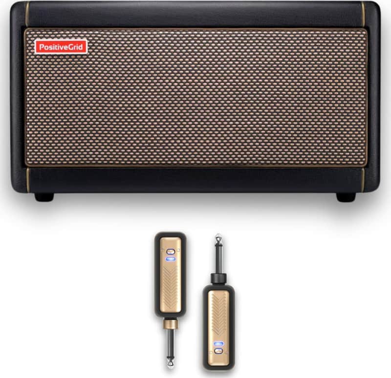 Positive Grid Spark Practice Guitar Combo Amplifier, 40W, Black & Spark LINK Wireless System image 1
