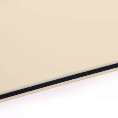 Brio 11-Hole Modern Style Strat HSS Pickguard for American Strat Cream 3 Ply image 3