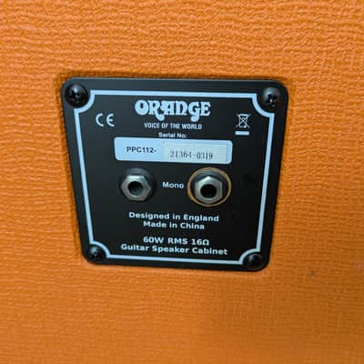 Orange PPC112 w/ cover (Please Read) 60-Watt 1x12" Guitar Cabinet image 9