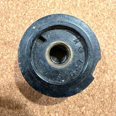 Vintage 1965 Fender Jaguar Tone Knob – Original Black Skirted Knob image 2