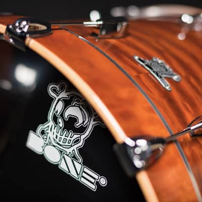 BONE Drums - maple drum set 22/16/12 , Curly Mahogany high gloss lacquer image 5