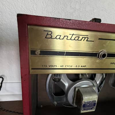 1964 Supro Bantam Tube Amp Rare Red Tolex Great Condition Great Sound! Serviced Bild 4