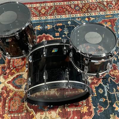 Ludwig 50th Anniversary Vistalite 3-Piece Drum Set - Black Sparkle Smoke image 4