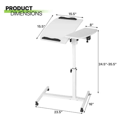Rolling Adjustable Laptop Desk – Mobile DJ & Music Production Workstation imagen 2