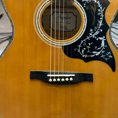 PRS SE A50E Angelus with Fishman GT1 Pickup 2018 - 2021 - Natural with Fire Red Burst Back image 5