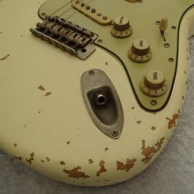 Bravewood Stratocaster S-Type 2020 Olympic White aged Relic image 7