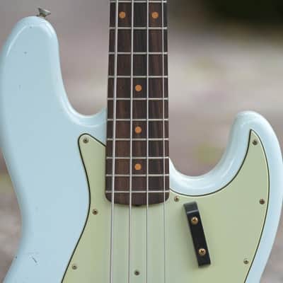 Fender Custom Shop '63 Jazz Bass, Jouneyman Relic - Aged Sonic Blue image 9
